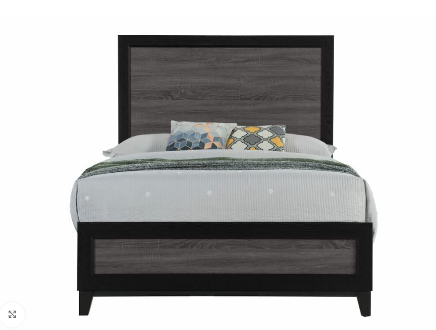 LISBON GREY AND BLACK FULL BED